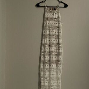 Windsor NWT Ivory Crochet Lace Maxi Dress Size L | Boho